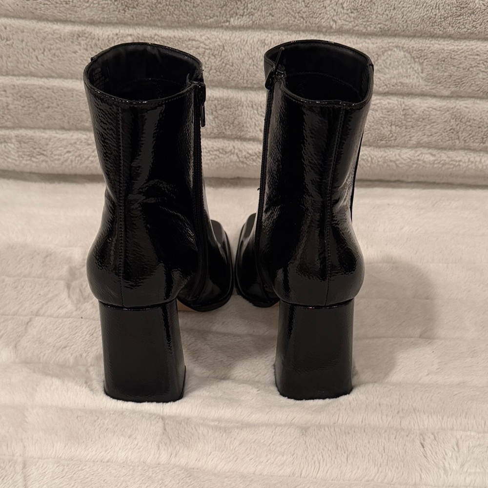 Mix No. 6 Shiny Black Heeled Boots - Picture 4 of 7
